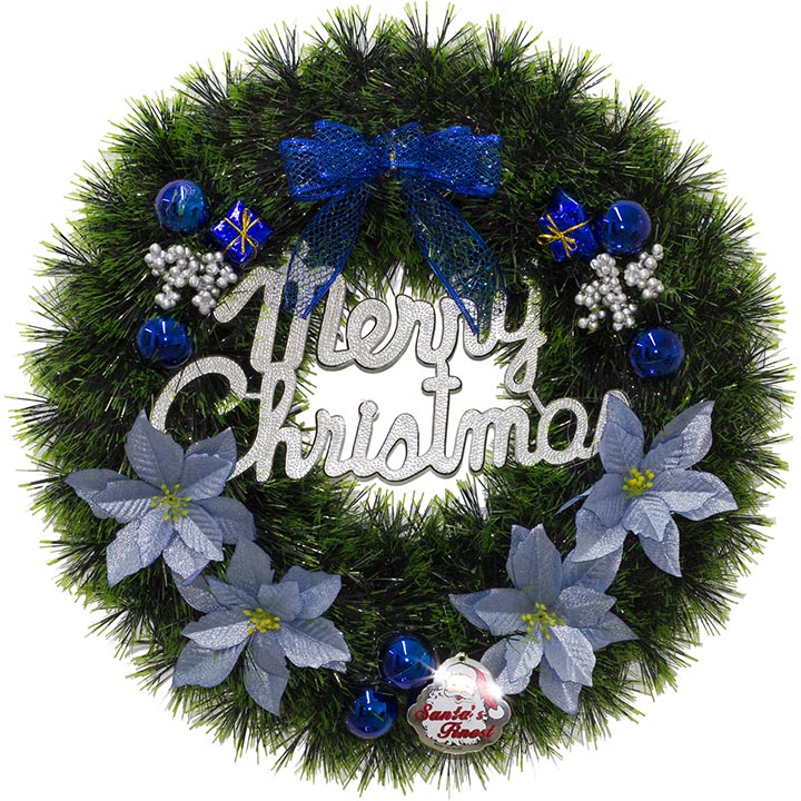 WREATH 48CM DECORATED DOS LG