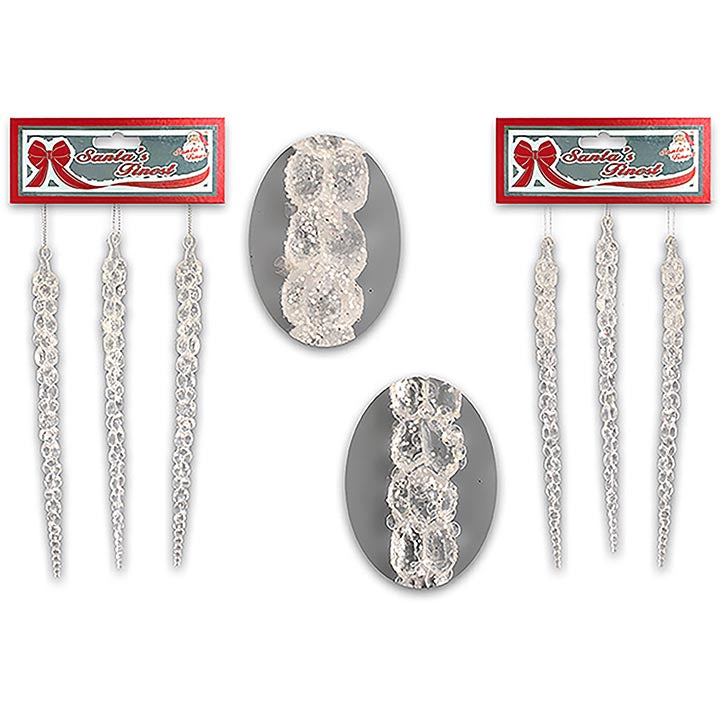 ICICLE ORNAMENT 3PK 9IN 2ASTD