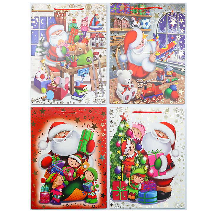 GIFT BAG XMAS JUV901 HOTSTAMP 4ASTD LG