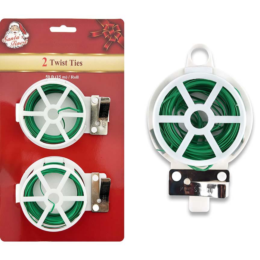 TWIST TIES W/ CUTTER 15M 2PK