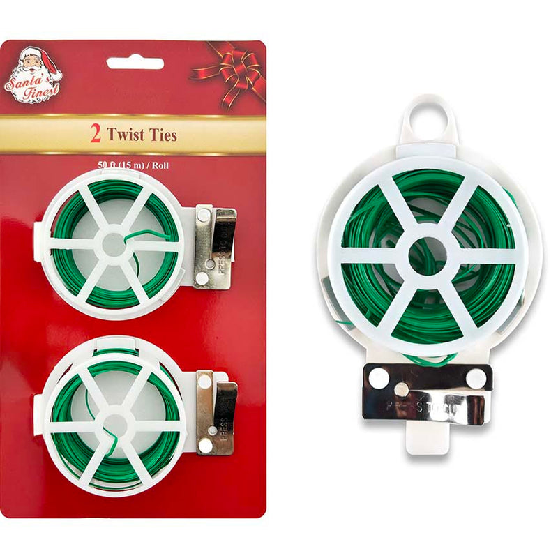 TWIST TIES W/ CUTTER 15M 2PK