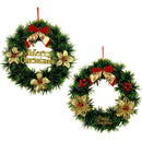 WREATH 25CM MERRY CHRISTMAS RED/GOLD