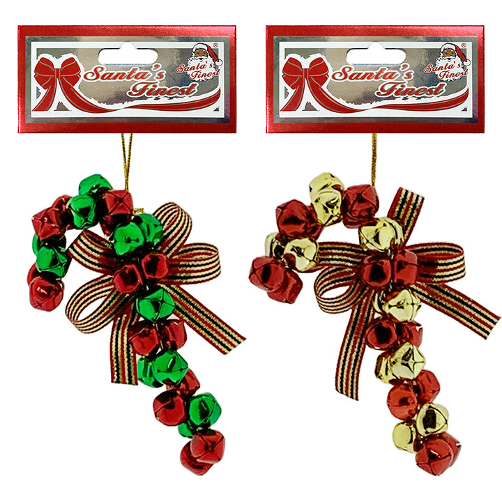 CANDY CANE W/ RIBBON 13CM 1PC TRD