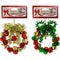 JINGLE BELL WREATH 10CM 1PC RED/GOLD