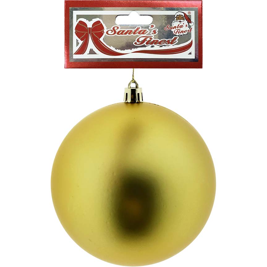 BALL ORNAMENT 12CM MATTE LIGHT GOLD
