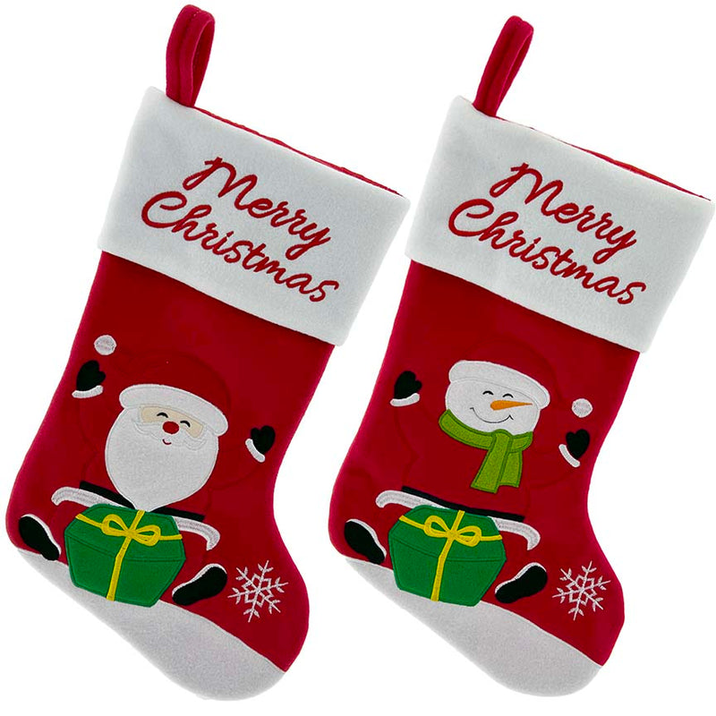 STOCKING 18" SANTA/SMAN M. XMAS 2ASTD