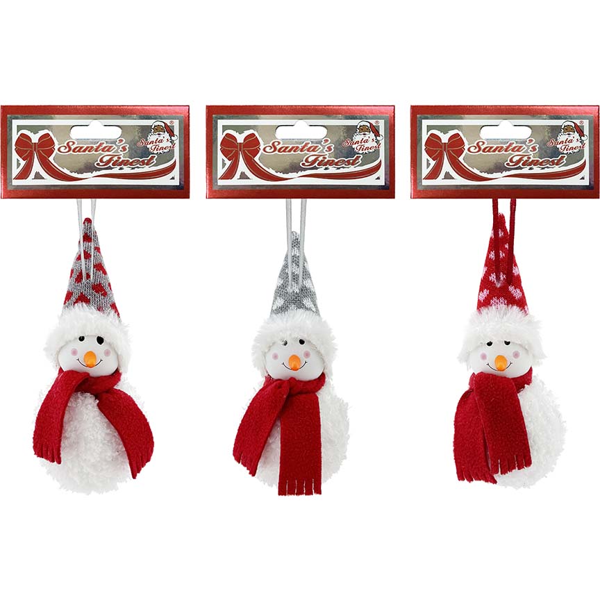 SNOWMAN 1PC 6x13CM 3 DES ASTD CND