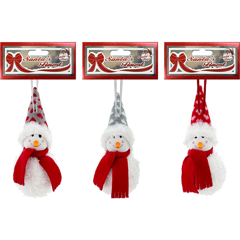 SNOWMAN 1PC 6x13CM 3 DES ASTD CND