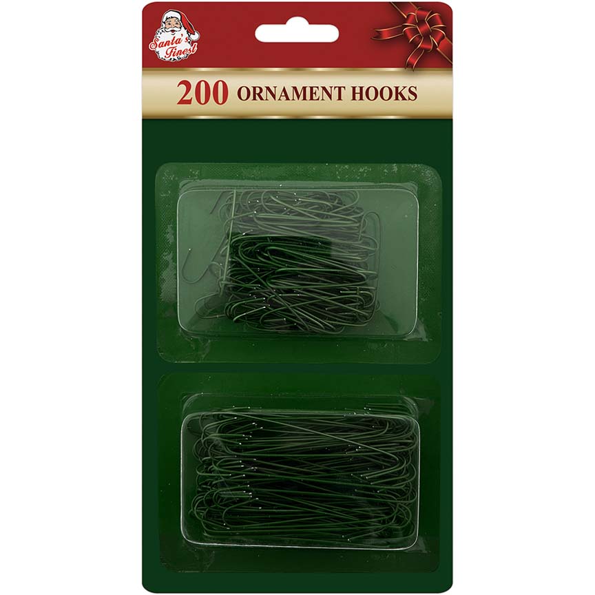 METAL HOOK GREEN 200PC