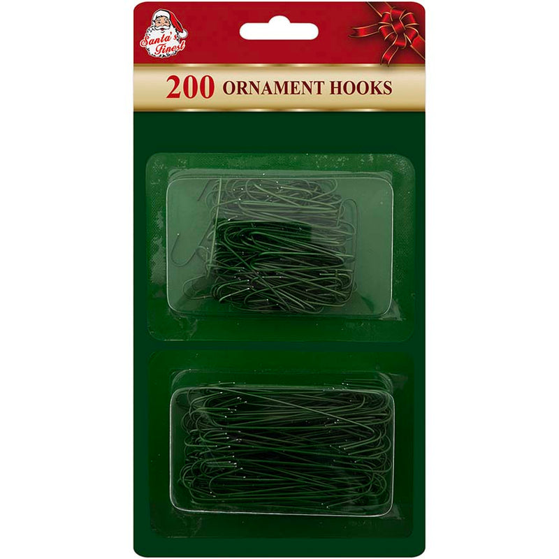 METAL HOOK GREEN 200PC