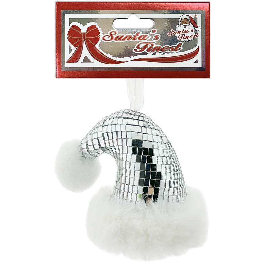 HAT GLASS MIRROR W/FUR 10x9CM SILVER