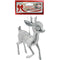 REINDEER 1PC 16x12CM SILVER