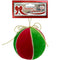 BALL VELVET W/ GOLD BOW 1PC 10CM