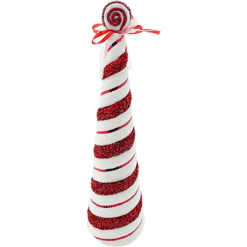XMAS TREE CONE SWIRL 13X50CM