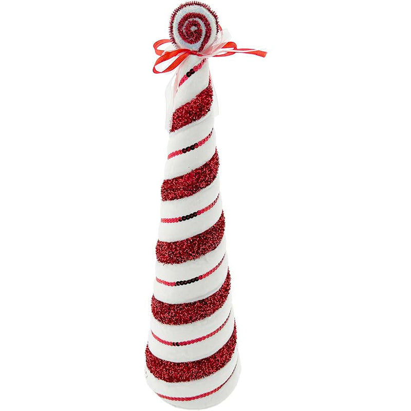 XMAS TREE CONE SWIRL 13X50CM