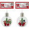 BALL W/ SNOWMAN 1PC 8CM LIGHT UP
