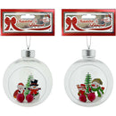 BALL W/ SNOWMAN 1PC 10CM