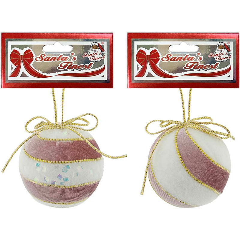 BALL W/ PINK STRIP 8CM 2ASTD