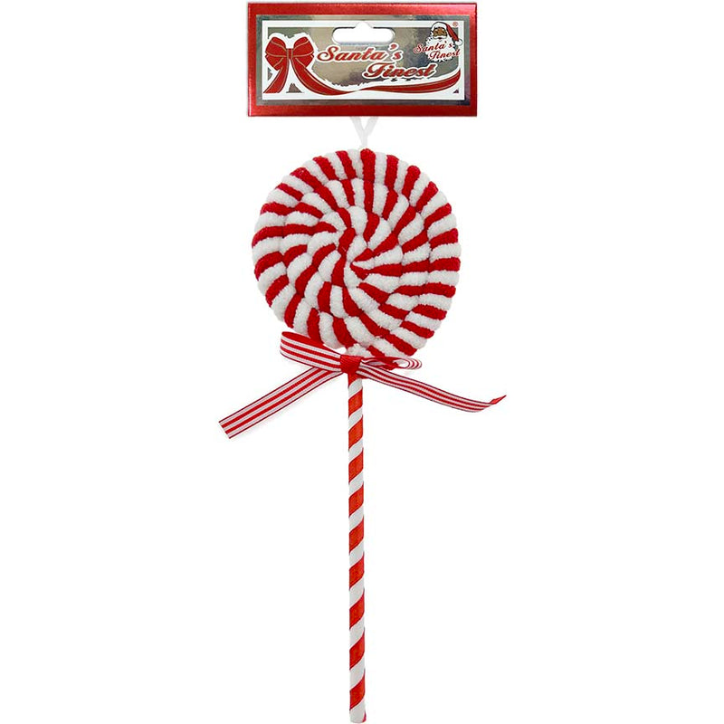 LOLLIUPOP SWIRL RED/WHITE 25CM
