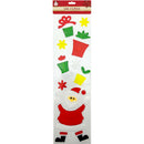WINDOW STICKER SANTA 15X50CM
