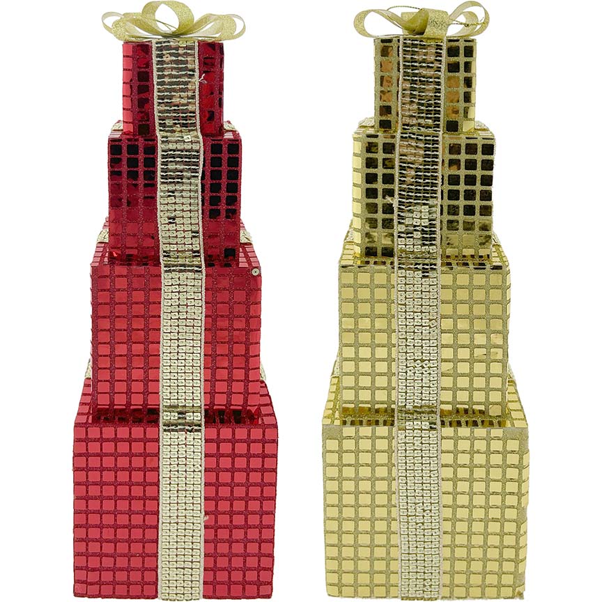 STACK GIFT BOX 36x12x12CM 2COL TRD