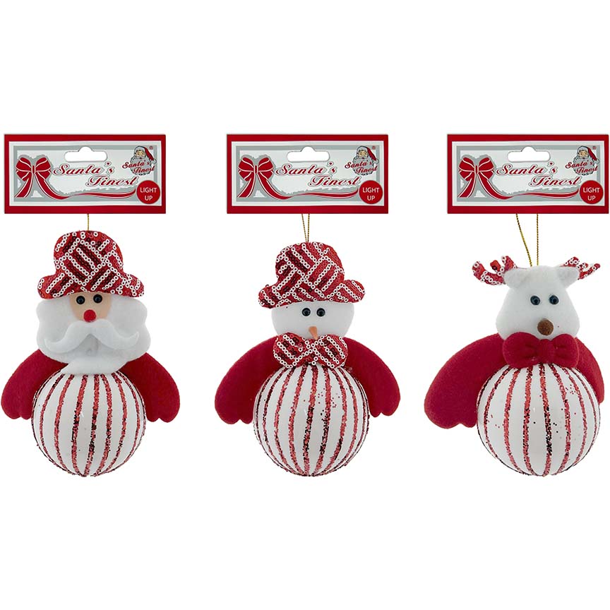 BALL CHAR LT UP 1PC 8CM 3DESIGNS CND