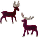 REINDEER FLOCKED 22x13CM 2ASSTD VTG