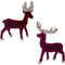 REINDEER FLOCKED 22x13CM 2ASSTD VTG