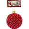 BALL VELVET W/ GOLD LINE 1PC 12CM TRD