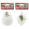 BALL W/ PINE WHITE 1PC 2ASSTD GLD