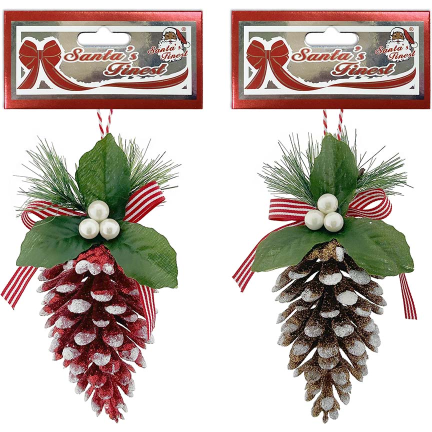 PINE CONE 1PC 6x7x15CM 2ASSTD CND