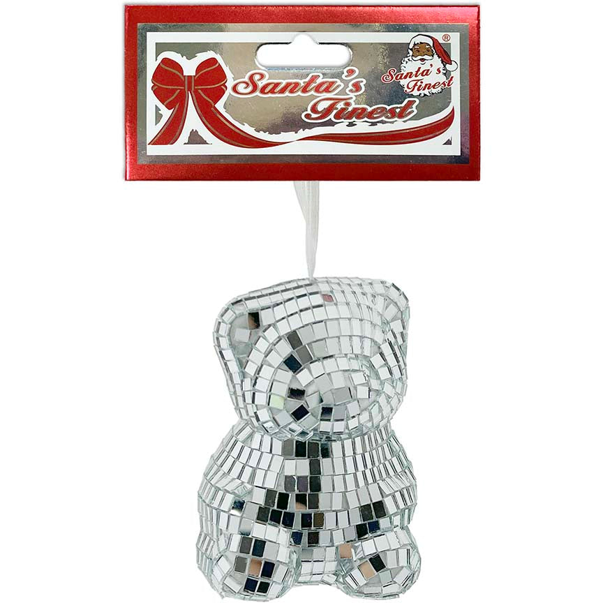 BEAR SITTING MIRROR SILVER 10x7.5CM