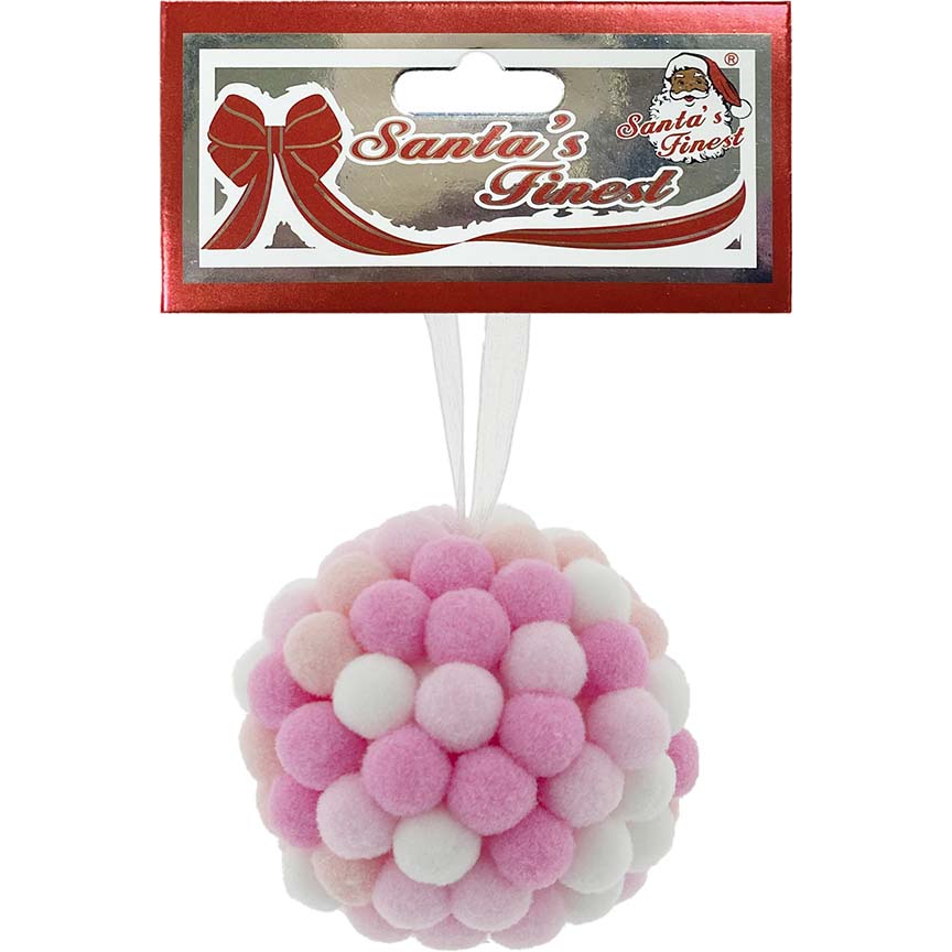 BALL POMPOM PINK 8CM BLUSH