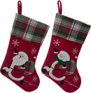 SANTA & SNOWMAN STOCKING 18IN