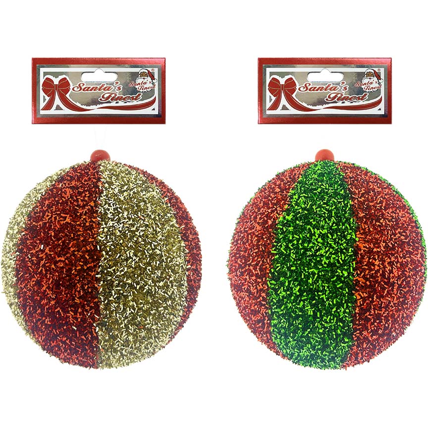 BALL GLITTER 1PC 15CM 2ASSTD TRD