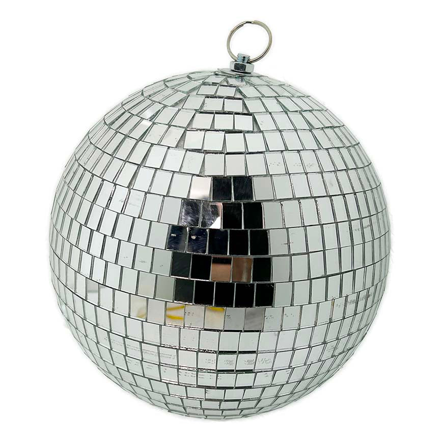 BALL MIRROR GLASS 1PC 20CM SILVER