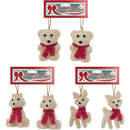 CHRISTMAS ANIMAL 2PC 9.5CM 3ASTD