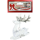 REINDEER 3D CLEAR SITTING SILVER