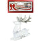 REINDEER 3D CLEAR SITTING SILVER