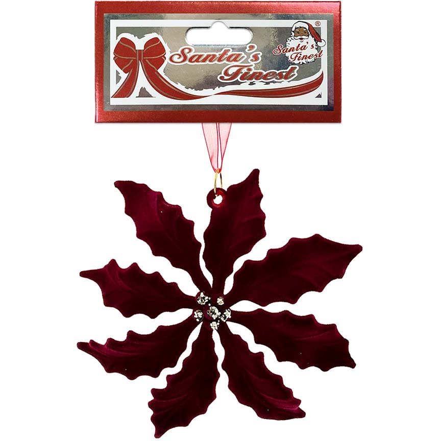 POINSETTIE VELVET 13CM 1PC VTG