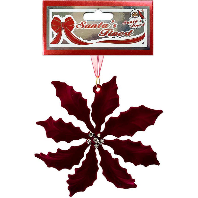 POINSETTIE VELVET 13CM 1PC VTG