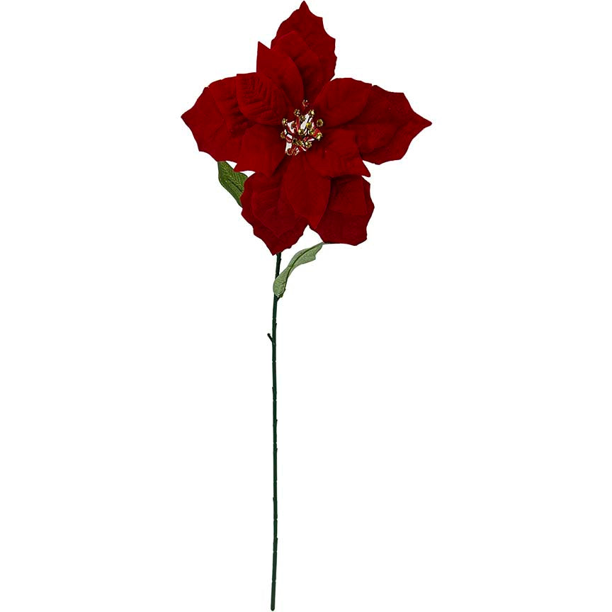 POINSETTIA STEM 72CM RED