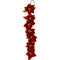 POINSETTIA GARLAND 7FL 110CM