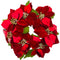 POINSETTIA WREATH 6FL 40CM