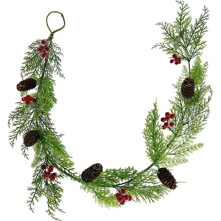 BERRY LEAVES GARLAND 150CM