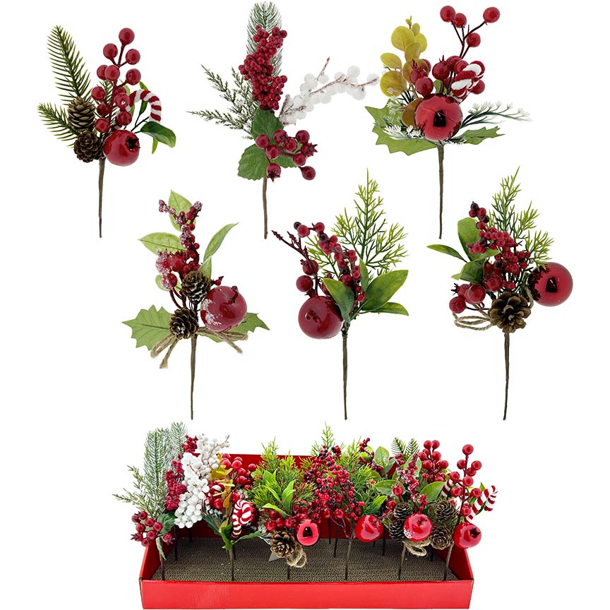 CHRISTMAS PICKS 36PC DISPLAY BOX