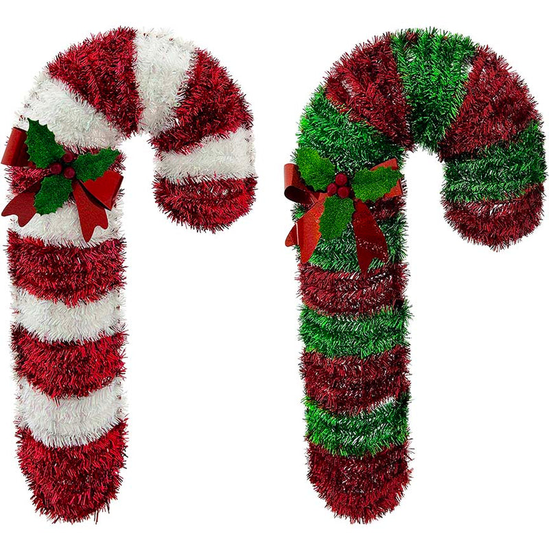 CANDYCANE TINSEL DECOR 65x33CM