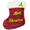 STOCKING TINSEL DECOR 50x40CM M. CHRISTMAS