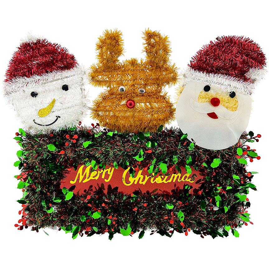 WALL SIGN MERRY XMAS TINSEL 50x46CM