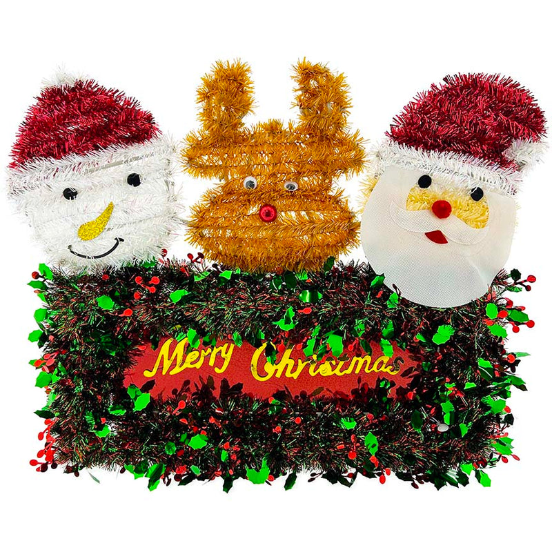 WALL SIGN MERRY XMAS TINSEL 50x46CM